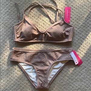 Women’s Textured Bikini Top & Bottom Xhilaration